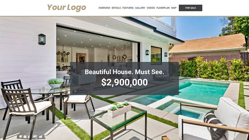real estate single property website template